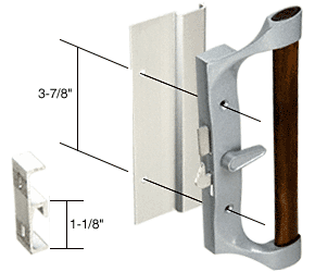 Almn/Wood Hook-St Surf Handle 3-7/8" Screw Hole Centers for Sears Door