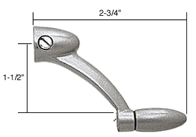 Aluminum Casement Operator Handle 5/16" Spline Size for Parlyn - H3535