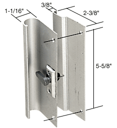 Aluminum Mortise-Style Handle 5-5/8" Screw Holes for Fairview Doors