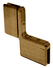 Antique Brass Prima 04 Series Inline Panel Mount Hinge - PPH04ABR