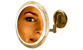 Brass 9" Surround Light Dual Arm Mirror with 5X Magnification - ZSW55