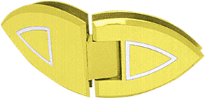 Brass With Chrome Accents Cathedral 045 Series 135° GTG Hinge