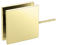Brass Square Wall Mount Movable Transom Clamp - SGC186BR