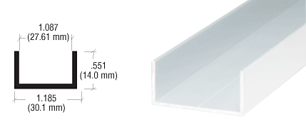 Brite Anodized 1-1/16" Single Channel