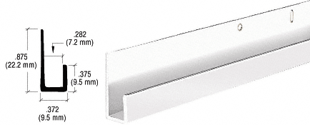 Brite Anodized 1/4" Standard Aluminum "J" Channel