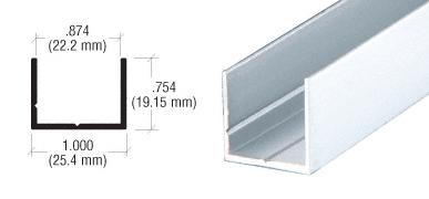 Brite Anodized 7/8" Single "U" Channel