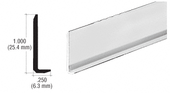 Brite Anodized Aluminum 1/4" L-Bar Extrusion