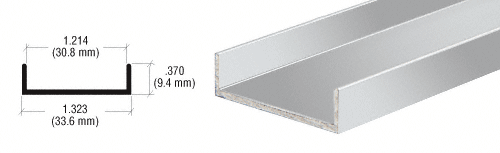 Brite Anodized Aluminum Door Jamb Extrusion