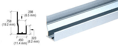 Brite Anodized Aluminum FHA Type "J" Channel