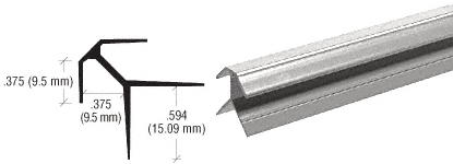 Brite Anodized Aluminum Outside Corner