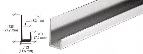 Brite Anodized Standard 5/16" "J" Channel