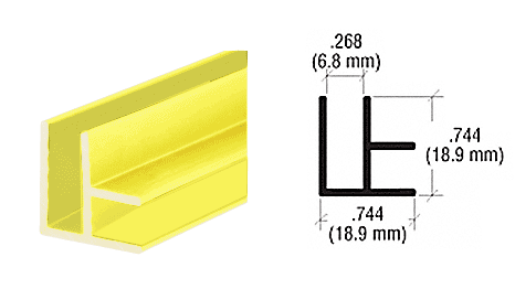Brite Gold Anodized Aluminum Corner Extrusion