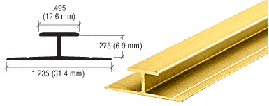 Brite Gold Anodized Aluminum Divider Bar