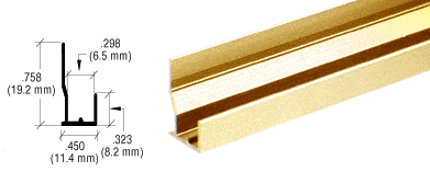 Brite Gold Anodized Aluminum FHA Type "J" Channel