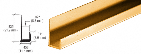 Brite Gold Anodized Standard 5/16" "J" Channel