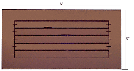 Bronze Acrylic 16" X 8" Adjustable Louver Mirror Grill
