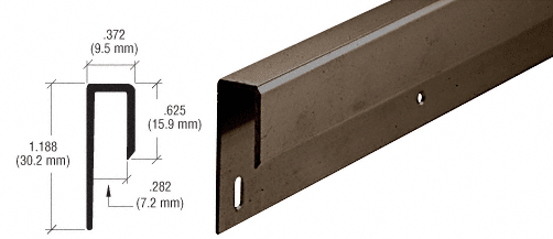 Bronze Electro-Static Paint 1/4" Deep Nose Aluminum "J" Channel