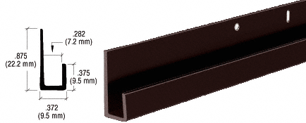 Bronze Electro-Static Paint 1/4" Standard Aluminum "J" Channel