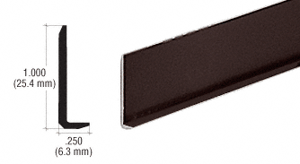 Bronze Electro-Static Paint Aluminum 1/4" L-Bar Extrusion