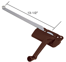 Bronze Right Hand Casement Window Operator With 13-1/2" Arm