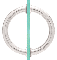 Brush Nickel 5-1/8" Tblr BTB Crclr Brass Shower Door 3/4" Pull Handle