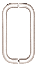 Brushed Nickel 8" BM Series BTB Tubular Handle Without Metal Washers