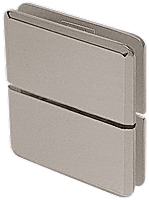 Brushed Nickel Junior Prima 02 Series Glass-to-Glass Mount Hinge