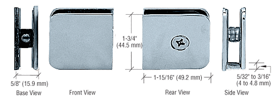 Brushed Pewter Oversized Fixed Panel U-Clamp