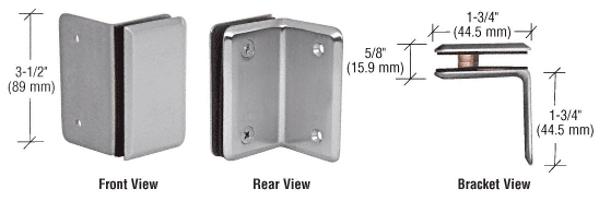 Brushed Satin Chrome Petite Series Wall Mount Bracket