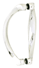 Chrome 6" Back-To-Back Sculptured Solid Pull Handle - SSDP6CH