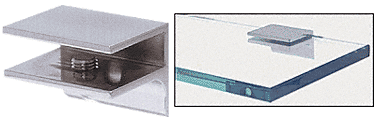 Chrome Square Interior Shower Shelf Clamp - FA10CH