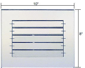 Clear 10" X 8" Adjustable Louver Acrylic Mirror Grille