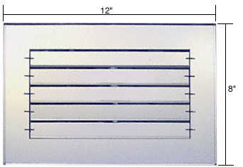 Clear 12" X 8" Adjustable Louver Acrylic Mirror Grille