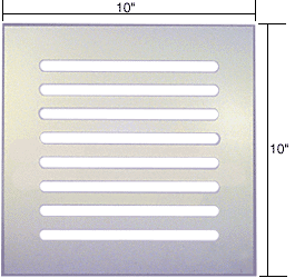 Clear Acrylic 10" X 10" Mirror Grille