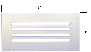 Clear Acrylic 12" X 6" Mirror Grille