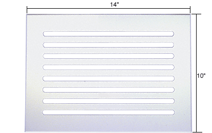 Clear Acrylic 14" x 10" Mirror Grille
