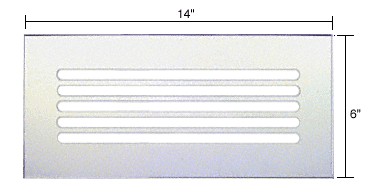 Clear Acrylic 14" x 6" Mirror Grille
