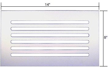 Clear Acrylic 14" X 8" Mirror Grille