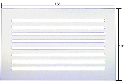 Clear Acrylic 16" X 10" Mirror Grille