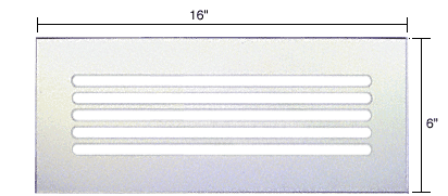 Clear Acrylic 16" x 6" Mirror Grille