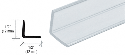 Clear MultiPurpose Polycarbonate Strike Angle Jamb for 1/4"-1/2" Glass