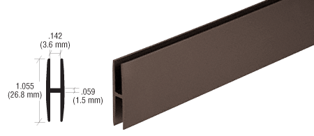 Dark Bronze 1/8" "H" Channel