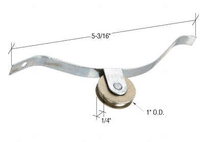 GDI 1" Steel Ball Bearing Sliding Screen Door Spring Tension Roller