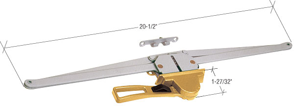 GDI 20-1/2" Gold Single Pull Lever Operator