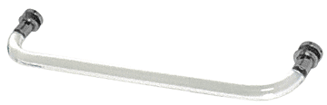GDI 24" Acrylic Smooth Single-Sided Towel Bar with Brushed Nickel Rings
