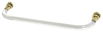 GDI 24" Acrylic Smooth Single-Sided Towel Bar with Polished Brass Rings
