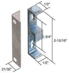 GDI Aluminum 1/2" Wide Lock Keeper with 1-3/4" Screw Holes
