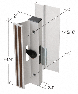 GDI Aluminum Clamp - Style Surface Mount Handle with 4-15/16" Screw Holes for Lupton and Rolleze Doors