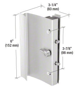 GDI Aluminum Hook-Style Surface Mount Handle 3-7/8" Screw Holes for Ador/HiLite Doors
