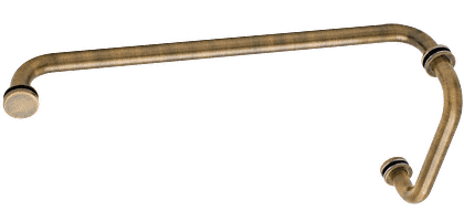 GDI Antique Brass 6" Pull Handle and 18" Towel Bar BM Series Combination With Metal Washers